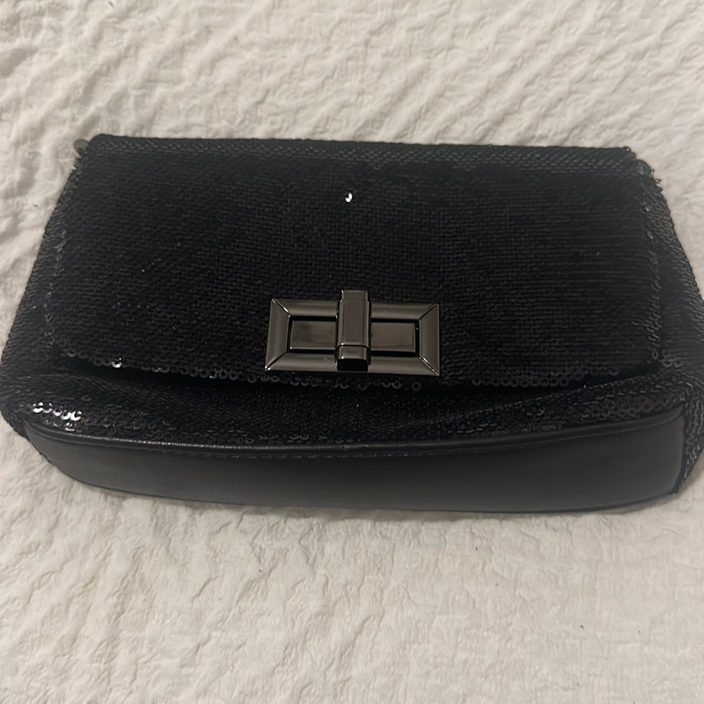 Express Black Sequin Purse